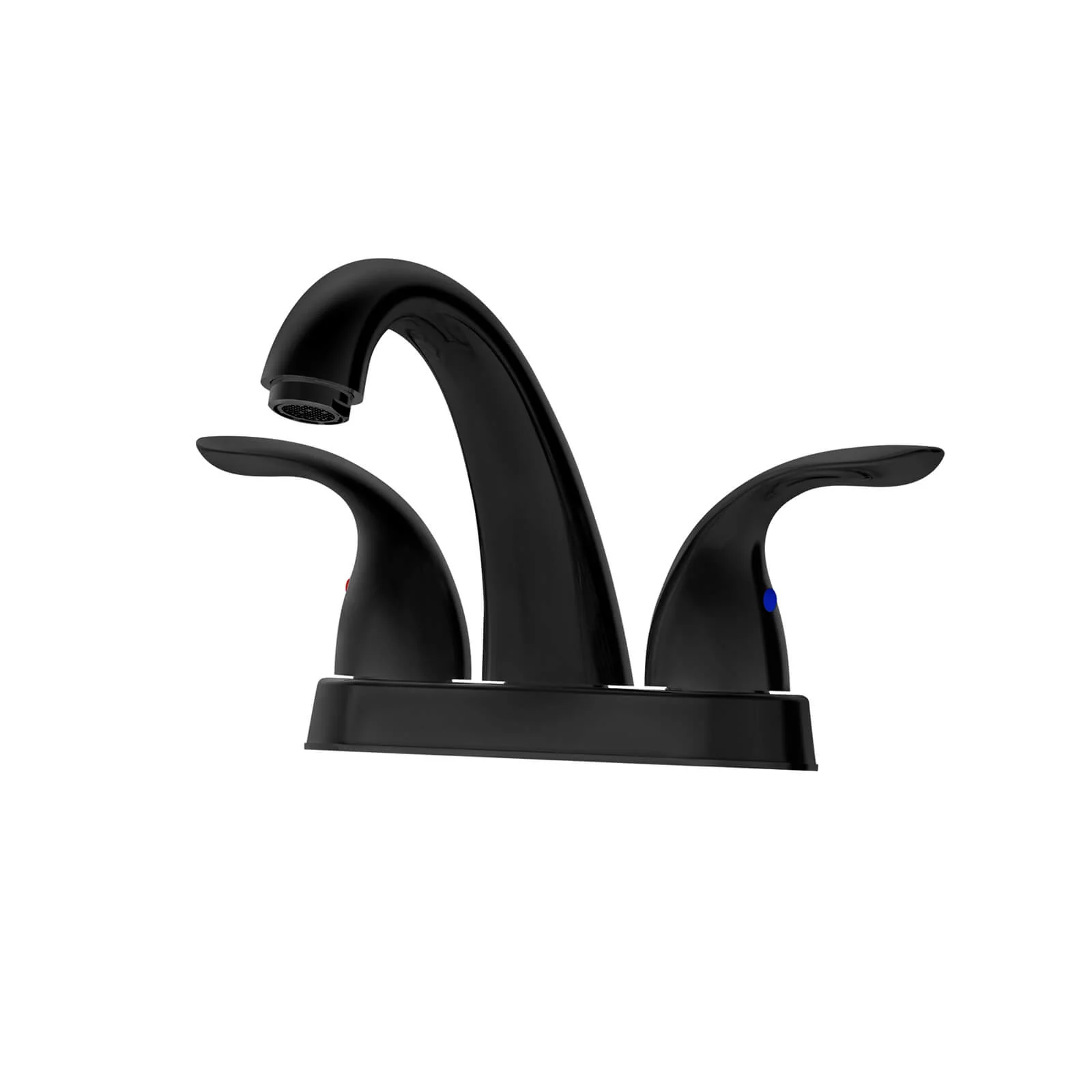 Low Arc Matte Black Bathroom Sink Center Faucet - Image 5