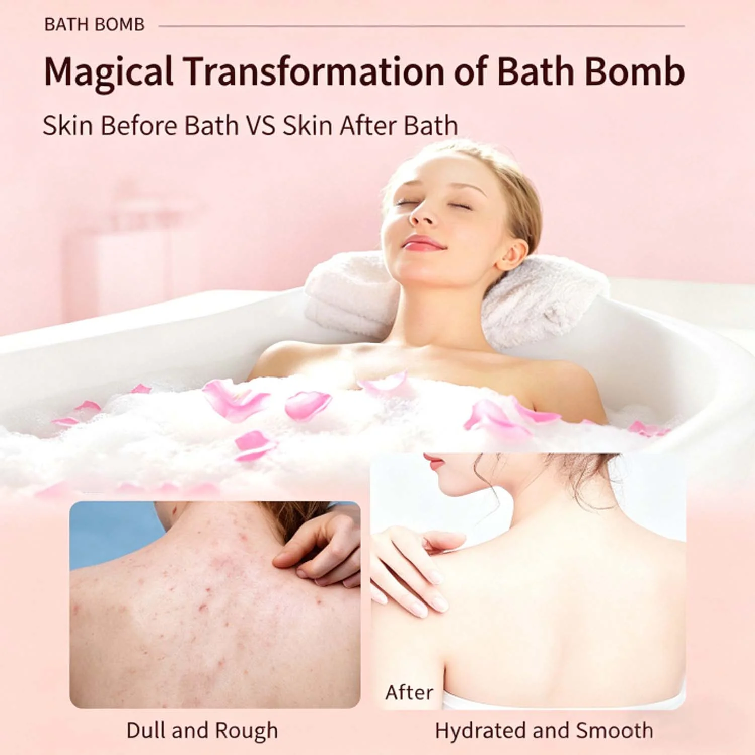 Luxury Organic Bath Bombs Gift Set,Essential Oils for Women (Set of 4 Colors) - Image 4