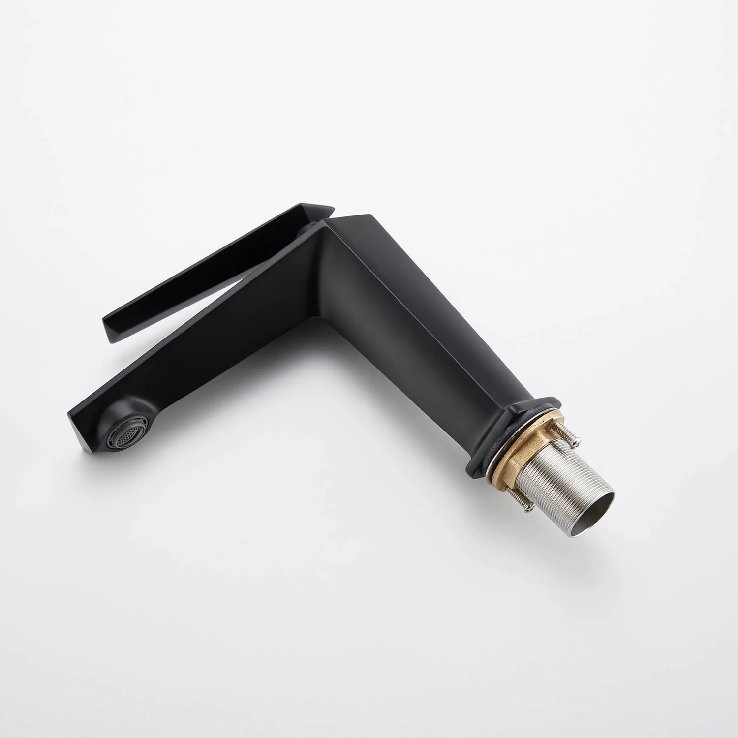 Matte Black Splashless Bathroom Faucet with Aerator - Image 9