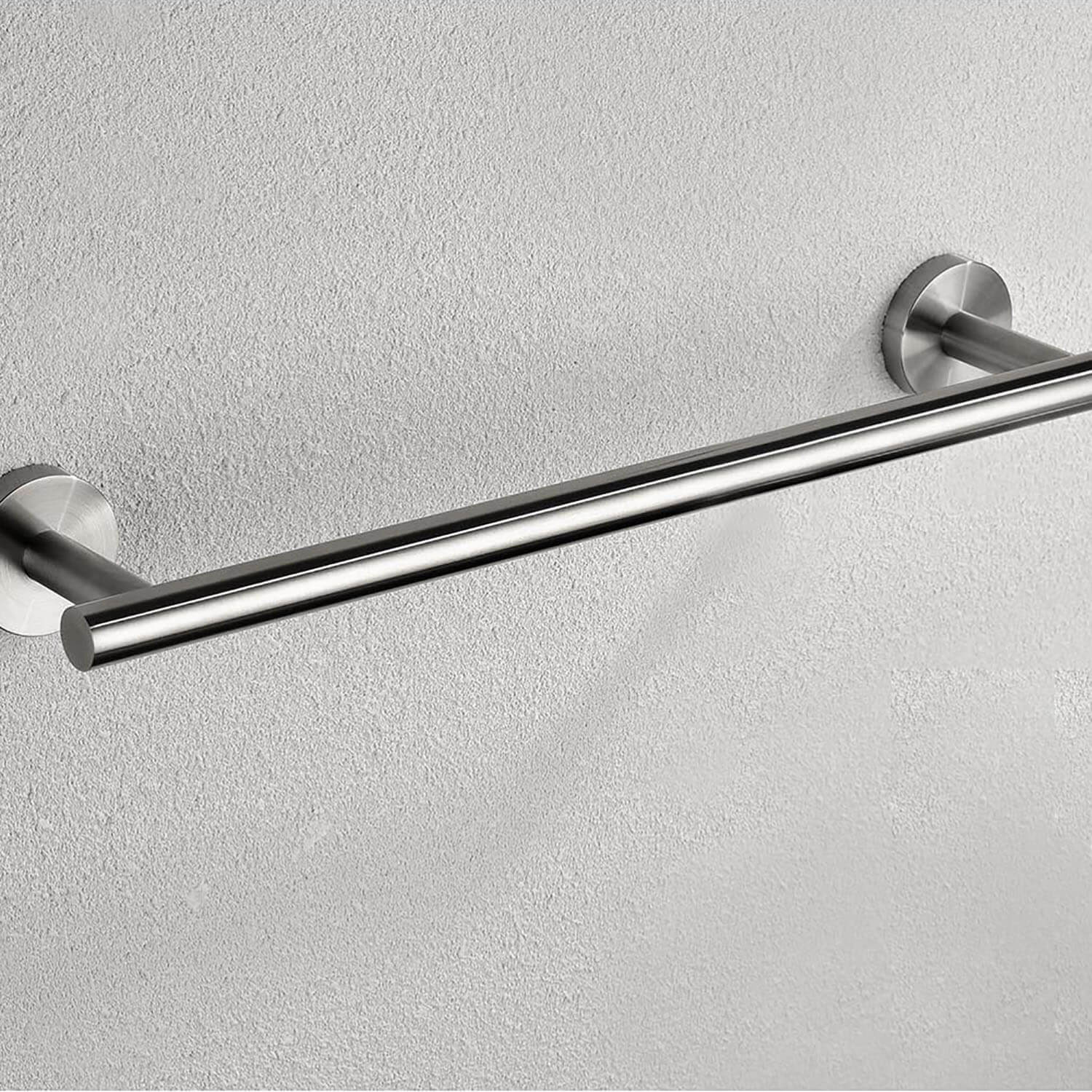 Minimalist 3-Piece Brushed Nickel Bathroom Towel Rack Set - Image 5
