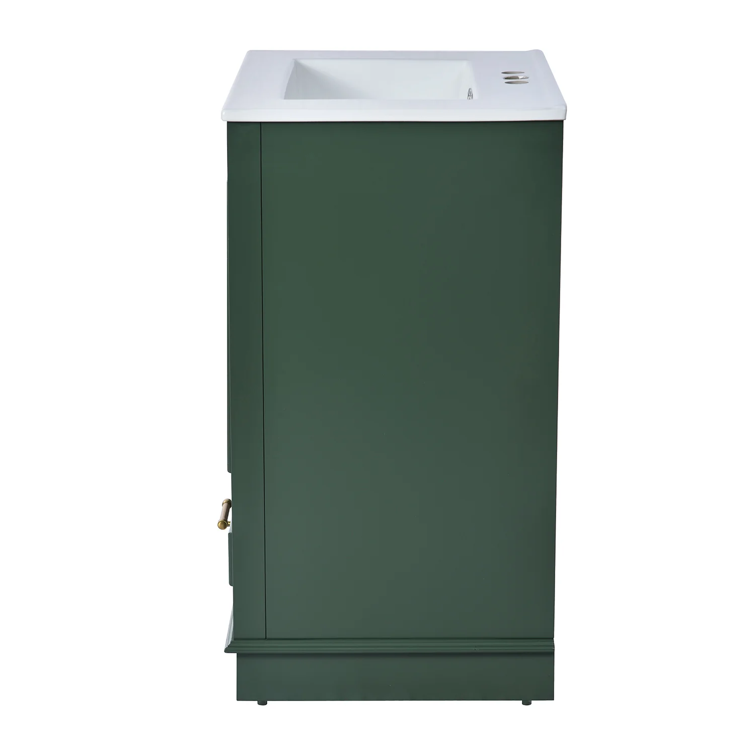 Modern 24" Green Bathroom Vanity with Integrated Ceramic Sink and Soft Closing Doors - Image 9