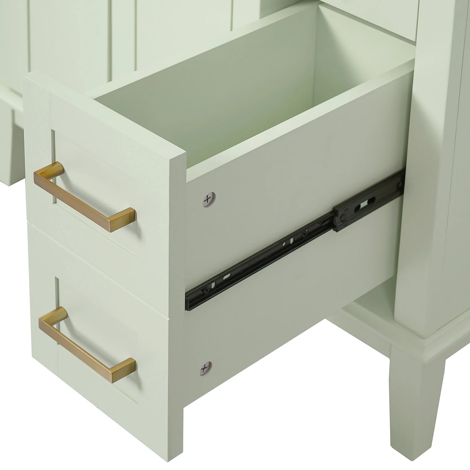 Modern 30" Green Solid Wood Bathroom Storage Vanity with Ceramic Sink - Image 11