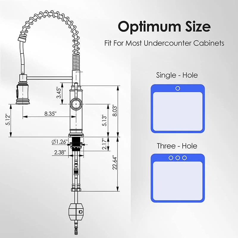 Modern 360° Swivel Pull-Out Spring Sprayer Kitchen Sink Faucet, 3 Spray Patterns - Image 8