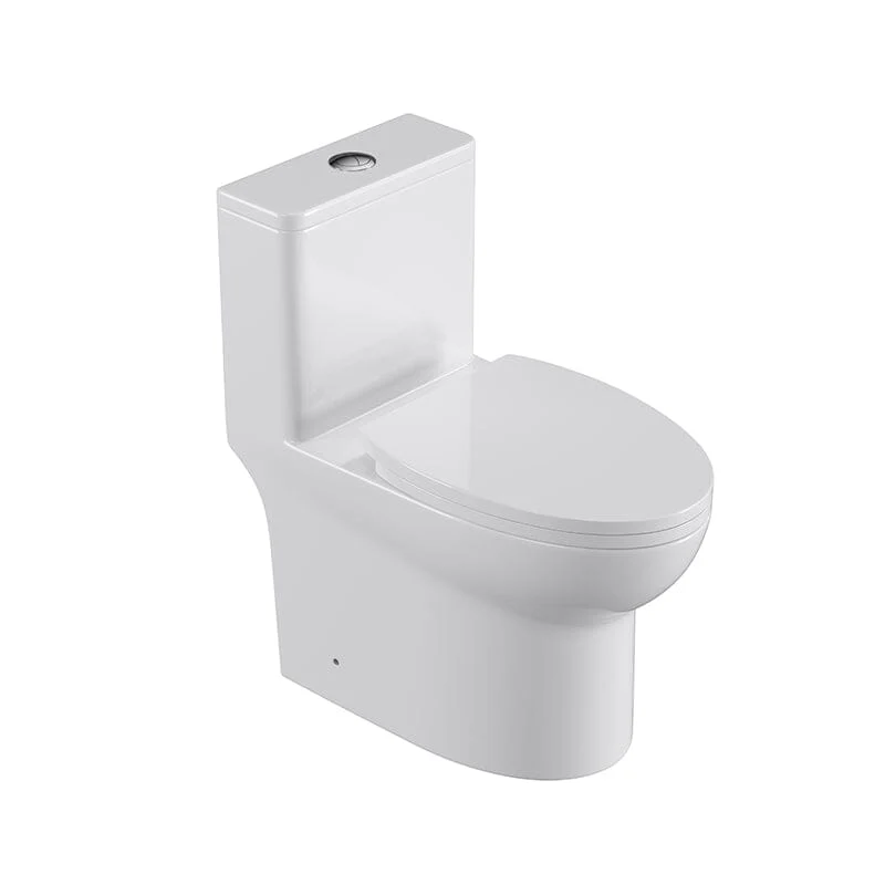 Modern Bathroom One-Piece Floor Mount Toilet 1.1/1.6 GPF Dual Flush High-Efficiency Flush - Image 9