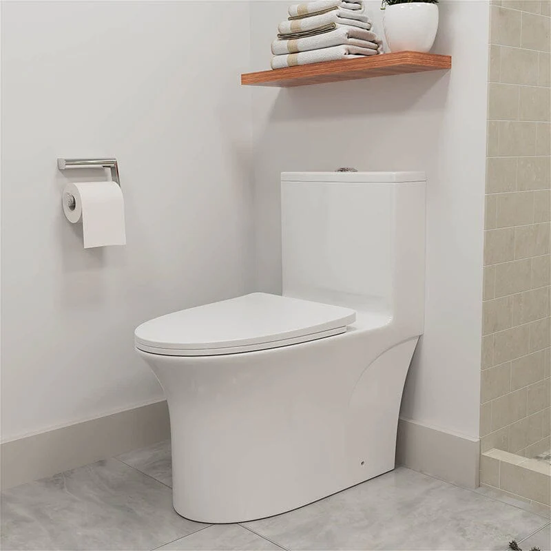 GIVINGTREE Modern Dual Flush Elongated Standard One Piece Toilet with Comfortable Seat Height - Image 5