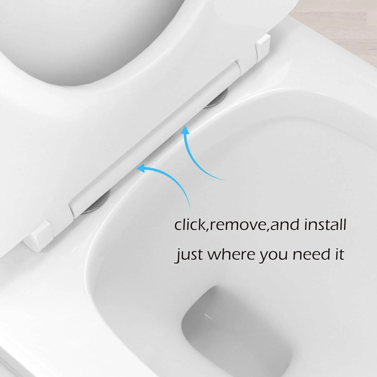 GIVINGTREE Modern Elongated 17.7'' Seat Height One-Piece Toilet with 1.1GPF/1.6 GPF Dual Flushing - Image 10