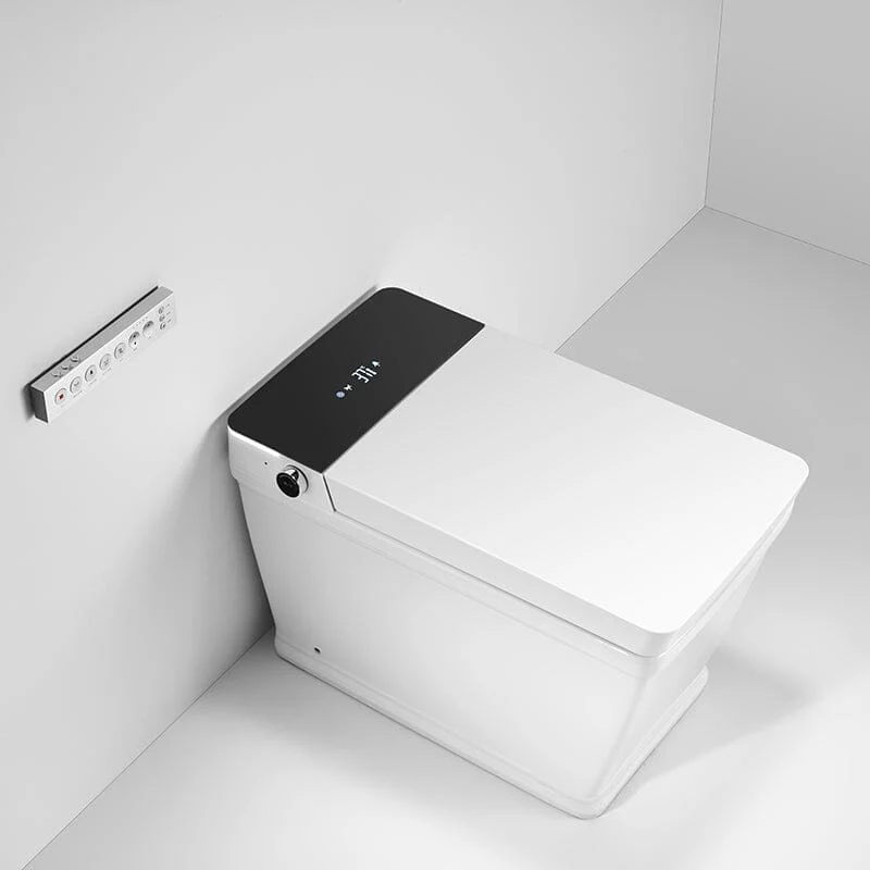 Modern Floor-Mounted Square Smart Toilet with Remote Control and Automatic Cover - Image 7