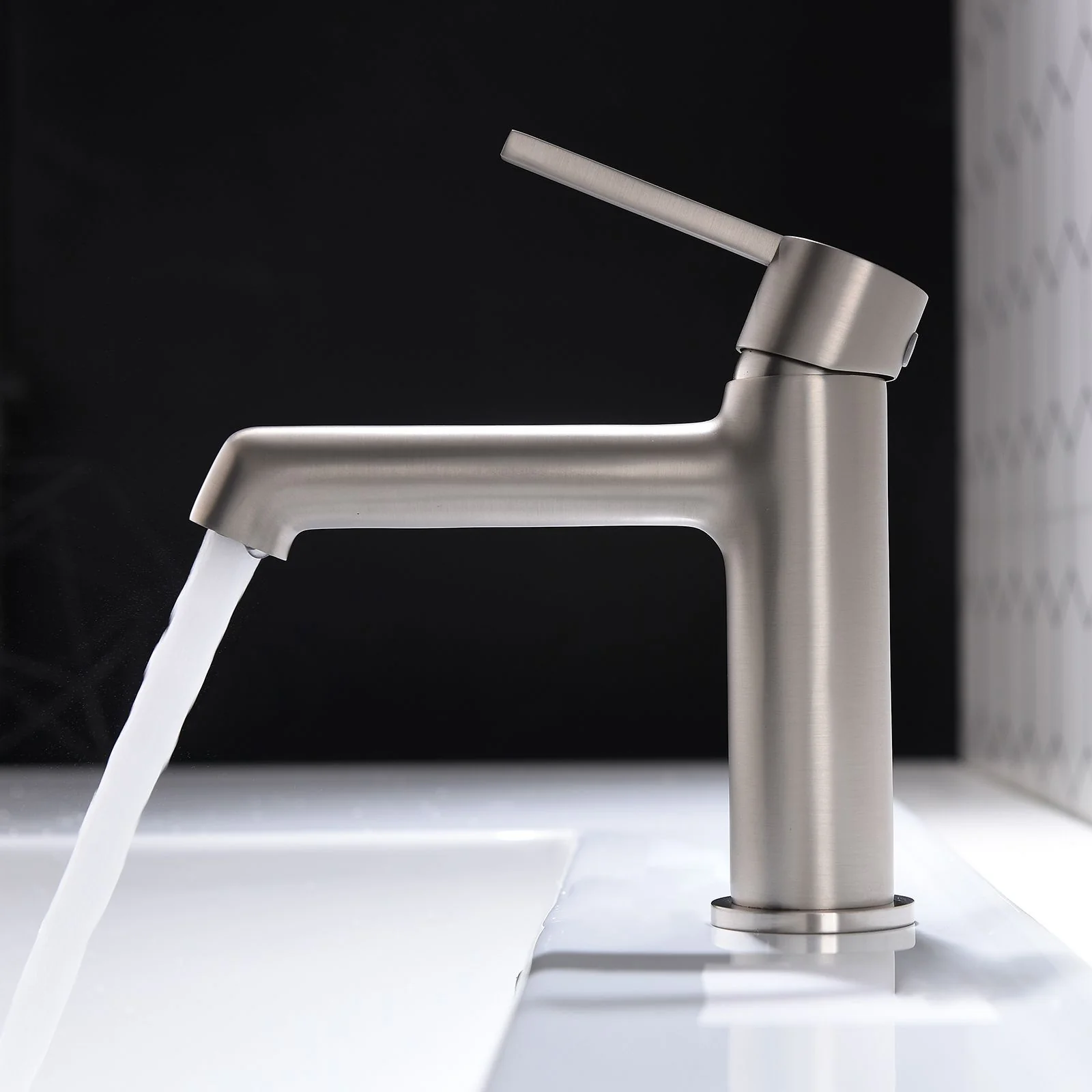 Modern Geometric Sink Faucet with Slim Handle & Extended Spout - Image 7