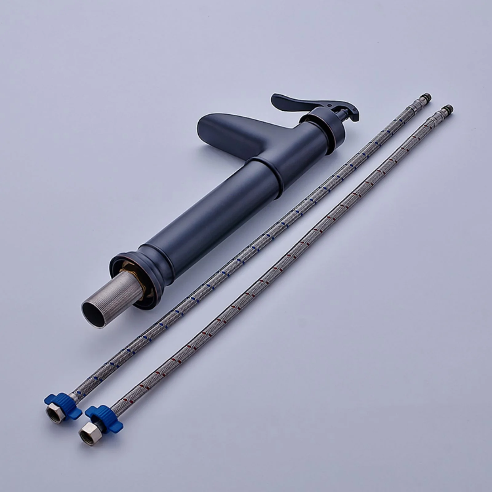 Modern Half Hollow-out Waterfall Bathroom Faucet - Hot & Cold Ceramic Mixer Metered Tap - Image 12