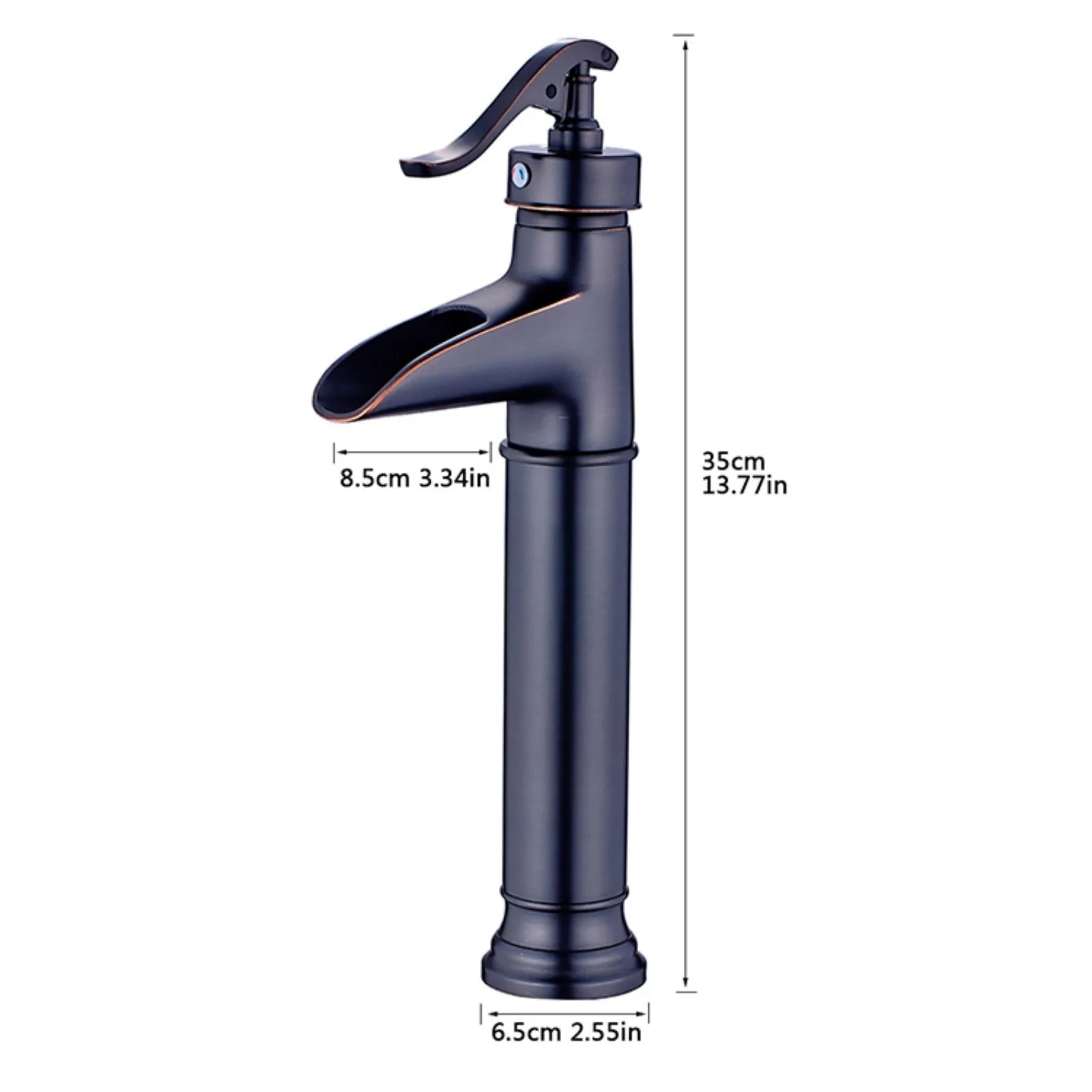 Modern Half Hollow-out Waterfall Bathroom Faucet - Hot & Cold Ceramic Mixer Metered Tap - Image 9