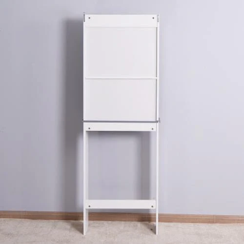Modern Over The Toilet Space Saver Organization Wood Storage Cabinet for Home, Bathroom -White - Image 3