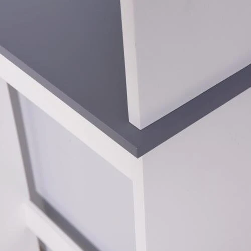 Modern Over The Toilet Space Saver Organization Wood Storage Cabinet for Home, Bathroom -White - Image 4