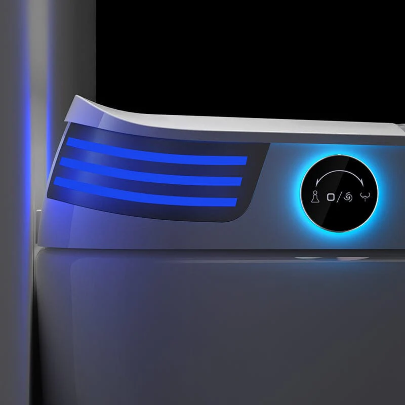Modern Tankless Smart Bidet Toilet with LED Light, Heated Seat, and Automatic Flush - Image 12