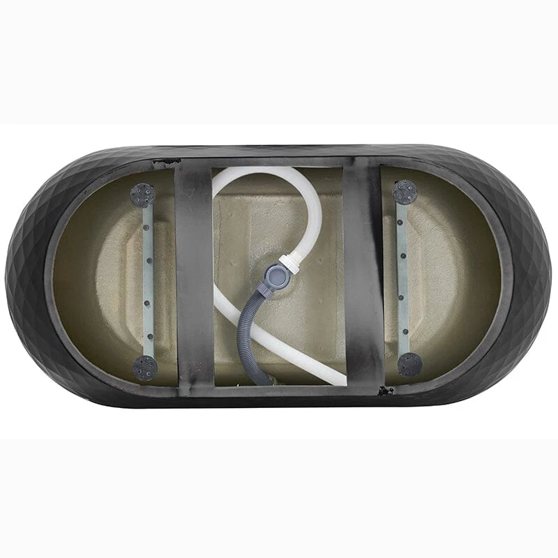 Mokleba 59" Unique Design Oval Acrylic Bathtub Freestanding Soaking Tub - Image 10