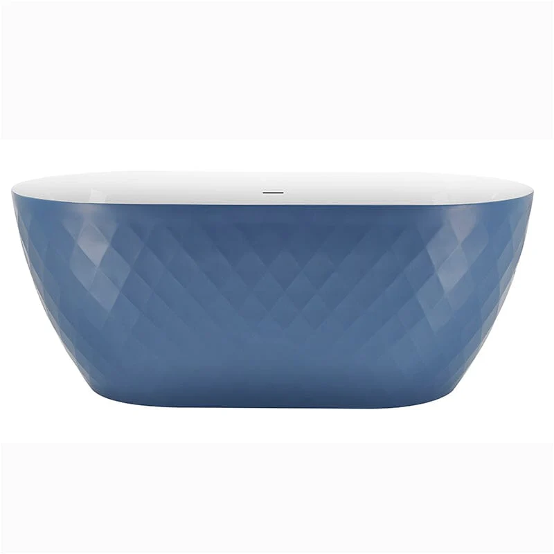 Mokleba 59" Unique Design Oval Acrylic Bathtub Freestanding Soaking Tub - Image 29