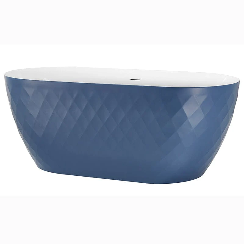 Mokleba 59" Unique Design Oval Acrylic Bathtub Freestanding Soaking Tub - Image 30