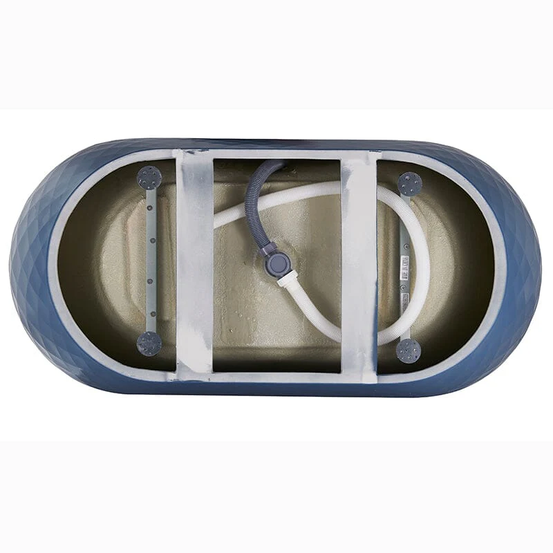Mokleba 59" Unique Design Oval Acrylic Bathtub Freestanding Soaking Tub - Image 33
