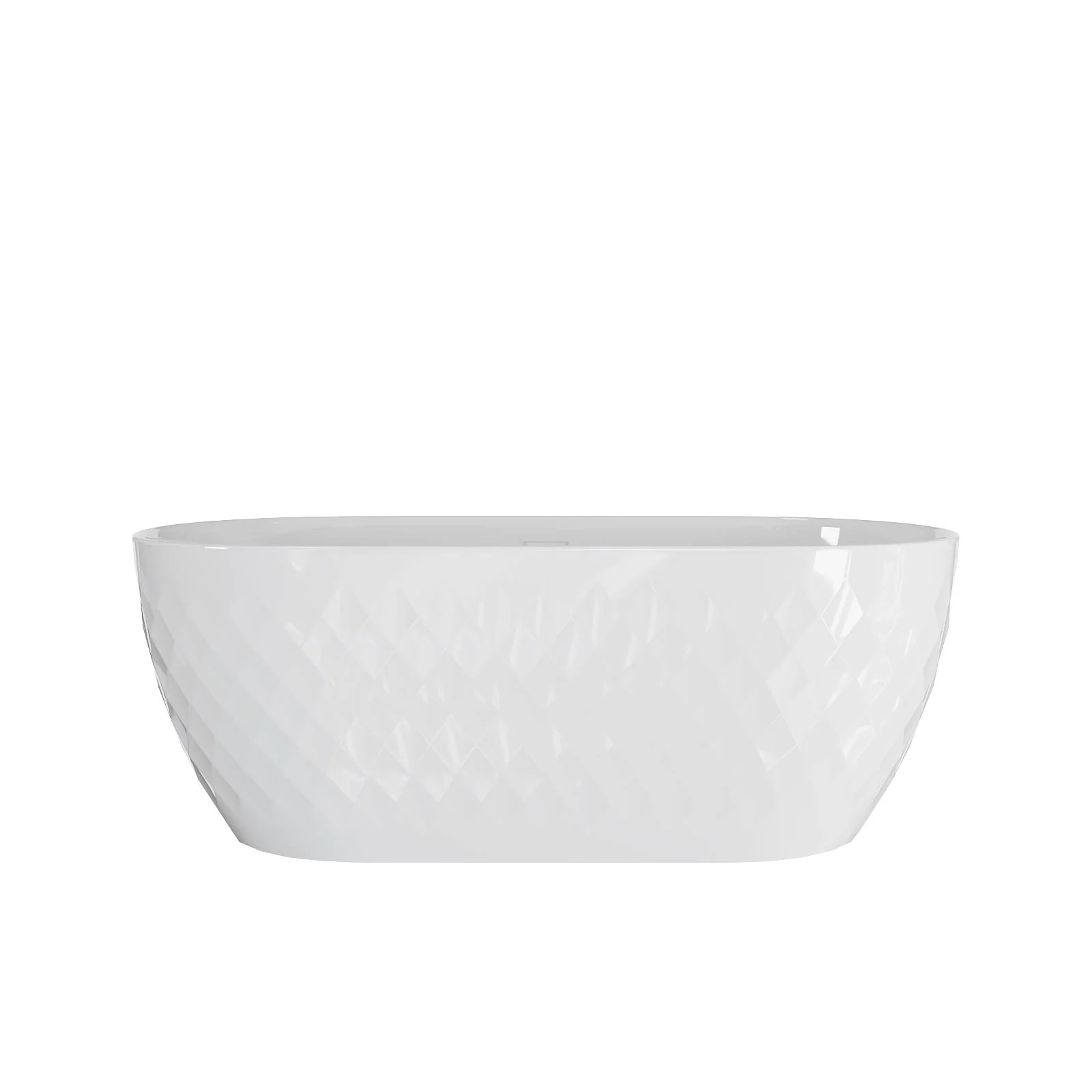 Mokleba 59" Unique Design Oval Acrylic Bathtub Freestanding Soaking Tub - Image 36
