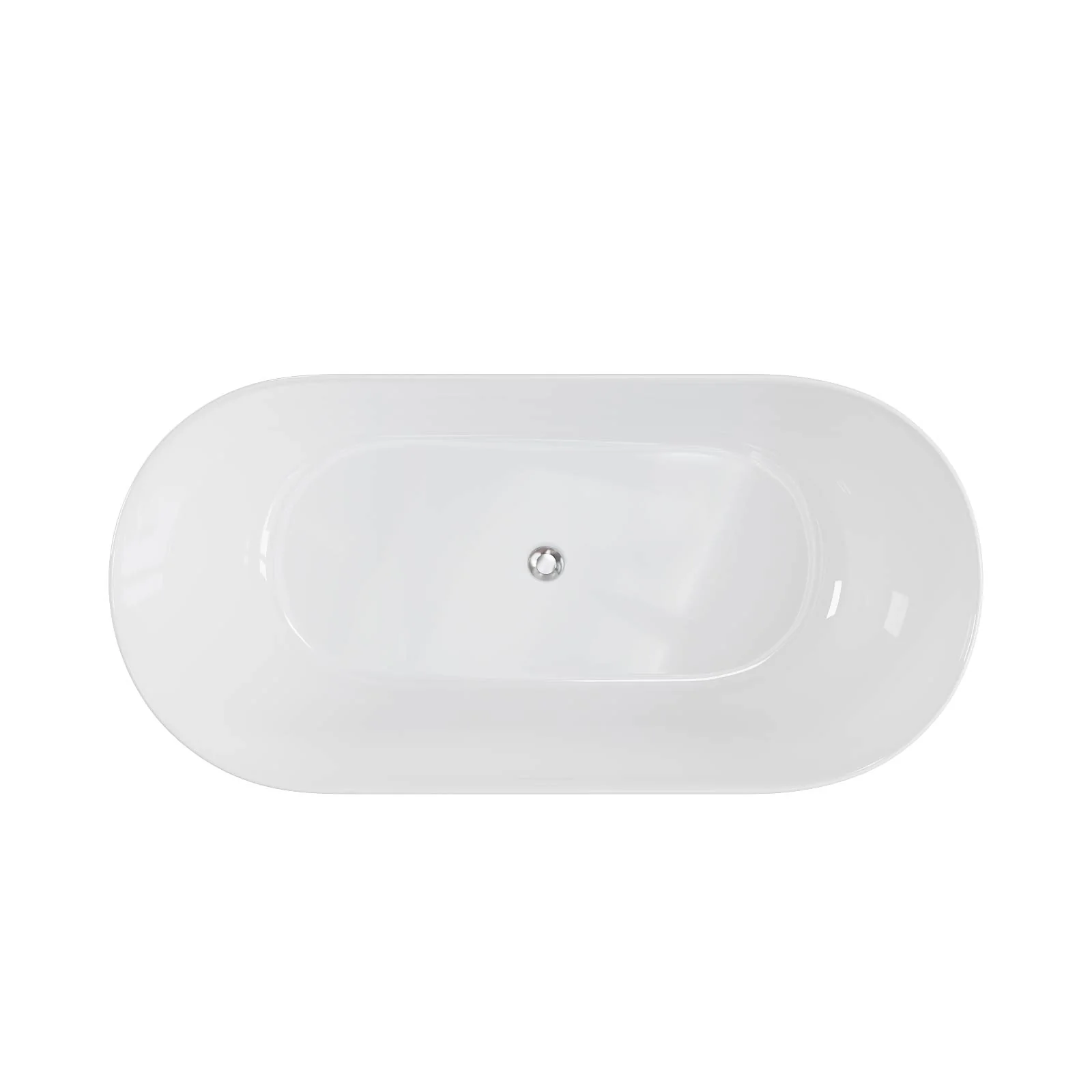 Mokleba 59" Unique Design Oval Acrylic Bathtub Freestanding Soaking Tub - Image 38