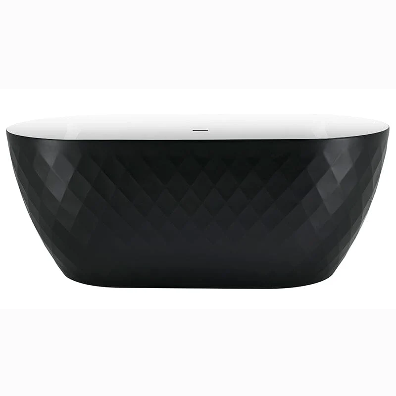 Mokleba 59" Unique Design Oval Acrylic Bathtub Freestanding Soaking Tub - Image 7