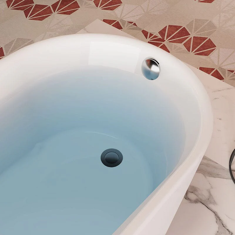 69" x 30" Acrylic Trapezoid Freestanding Bathtub - Image 7
