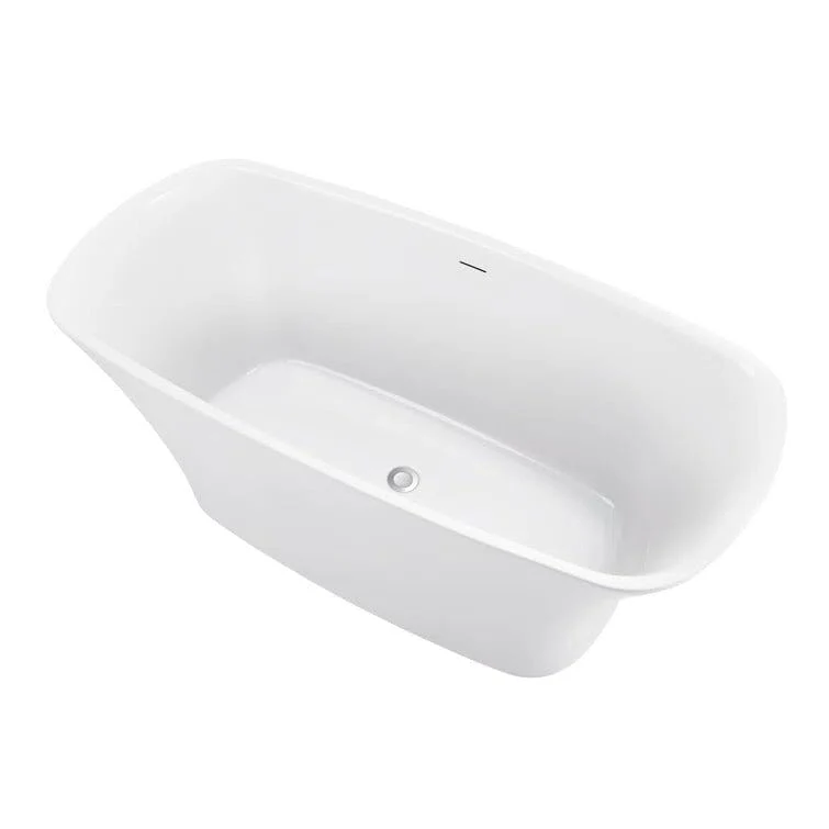 67'' x 23" Acrylic Skirted Bateau Shape Freestanding Bathtub With cUPC Certified - Image 11