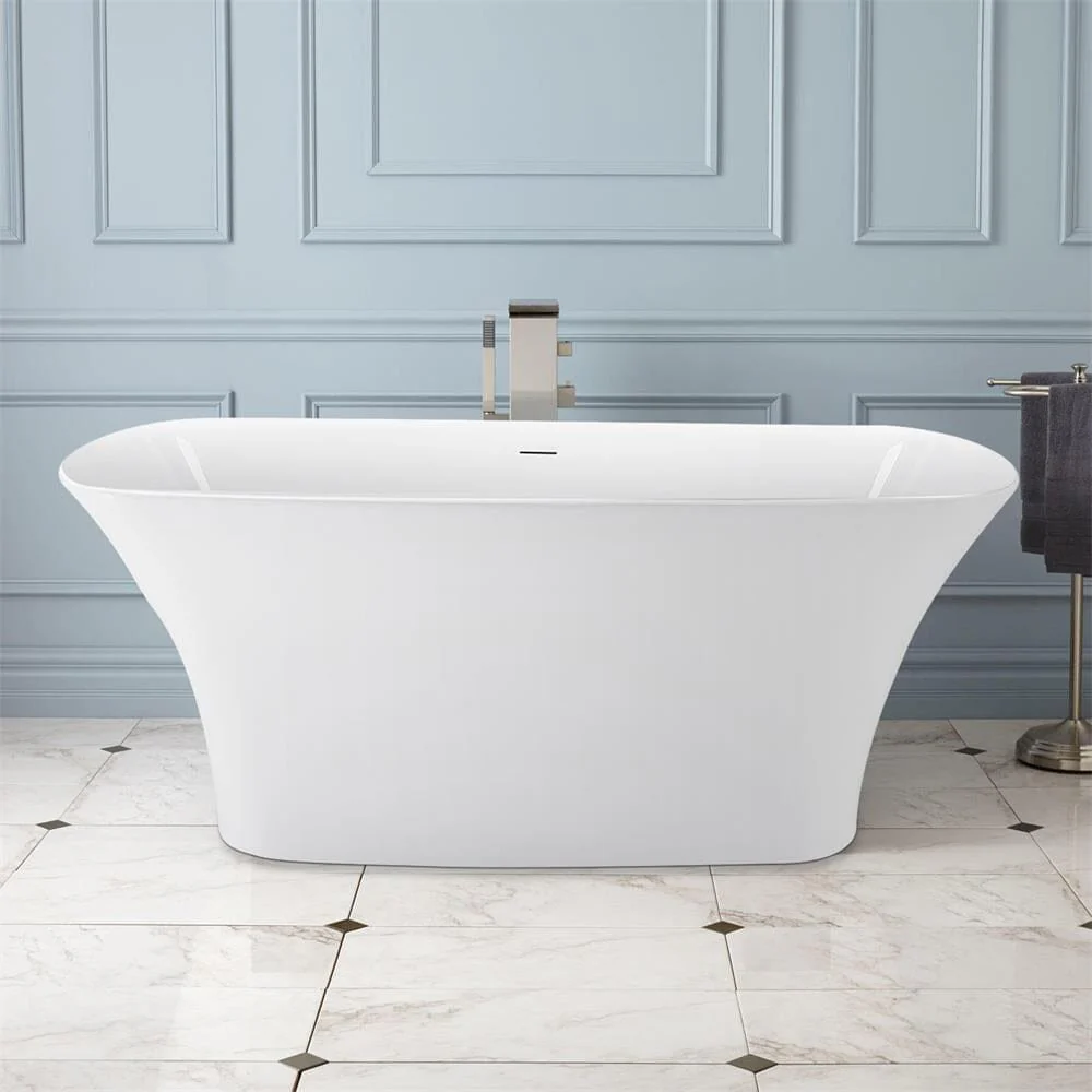 67'' x 23" Acrylic Skirted Bateau Shape Freestanding Bathtub With cUPC Certified - Image 6