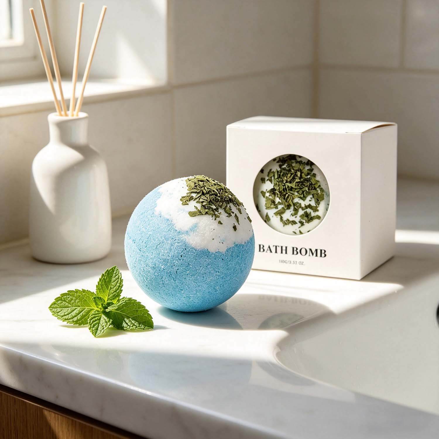 Ocean Scented Bath Bombs USA, Spa Bath Bombs for Relaxation (Set of 4) - Image 4