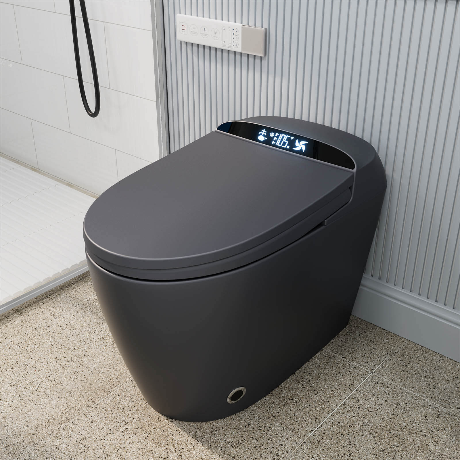 Giving Tree Smart Toilet with Hidden Water Tank, Elongated Bidet Toilet, Low Water Pressure Start, Heated Seat, Mobile Drying & Auto-Flush - Image 15