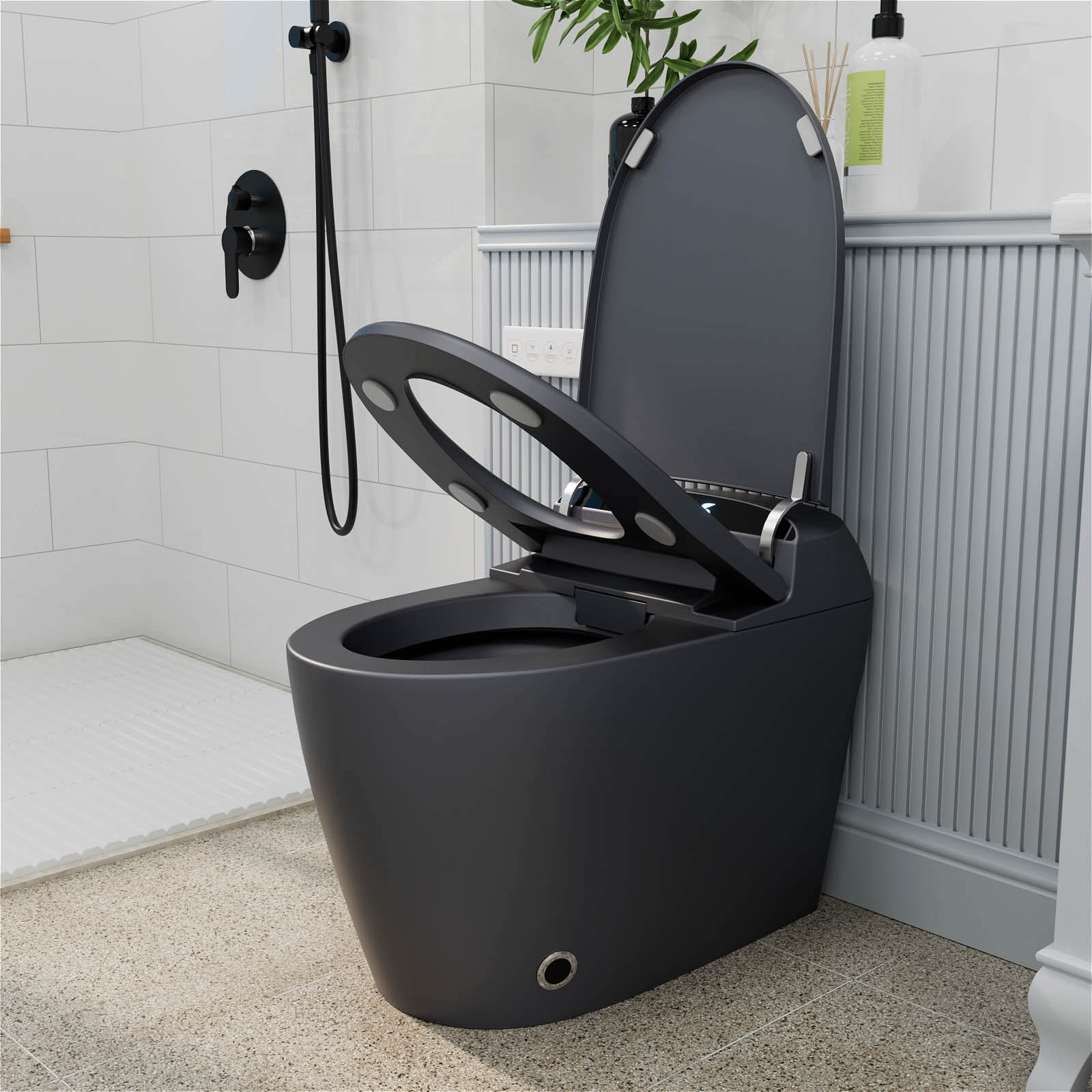 Giving Tree Smart Toilet with Hidden Water Tank, Elongated Bidet Toilet, Low Water Pressure Start, Heated Seat, Mobile Drying & Auto-Flush - Image 19