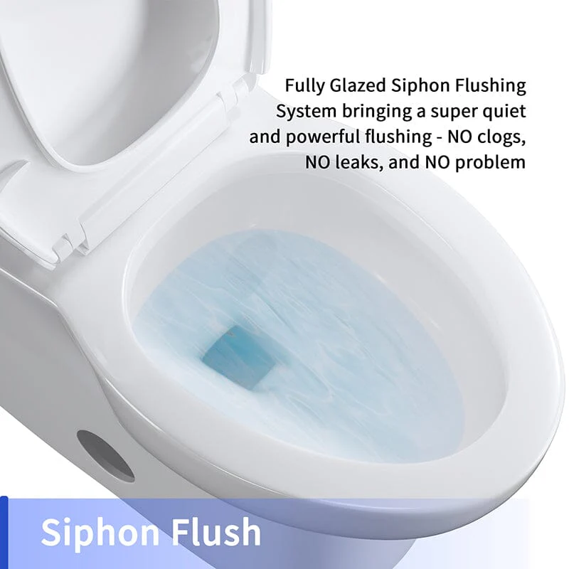 Giving Tree One-Piece Elongated Toilet Siphon Jet 1.28GPF Flushing with Bidet Sprayer - Image 10