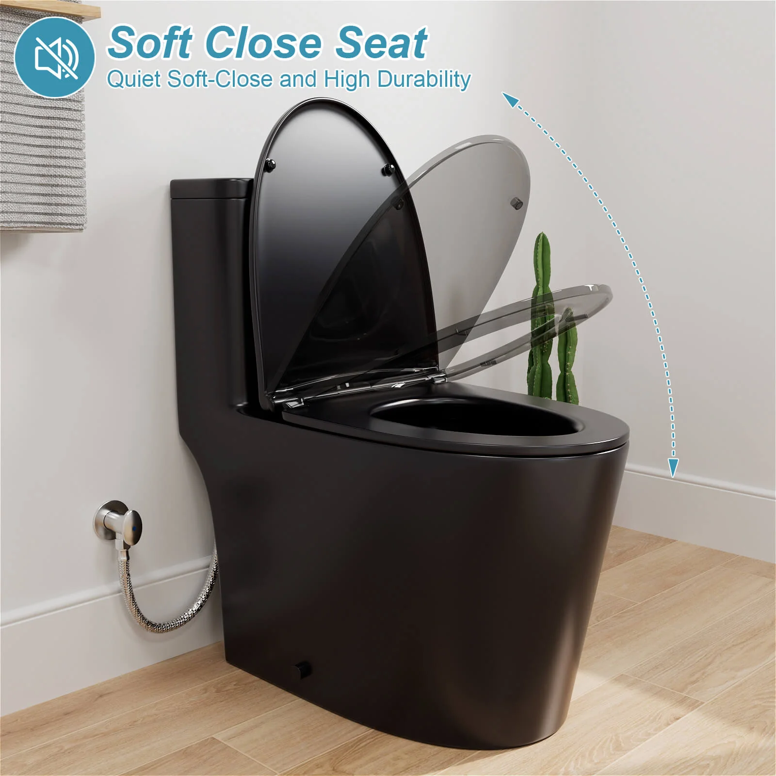 ADA Height One-Piece Toilet 1.0GPF/1.28 GPF Siphon Jet Dual Flushing with Toilet Seat - Image 26