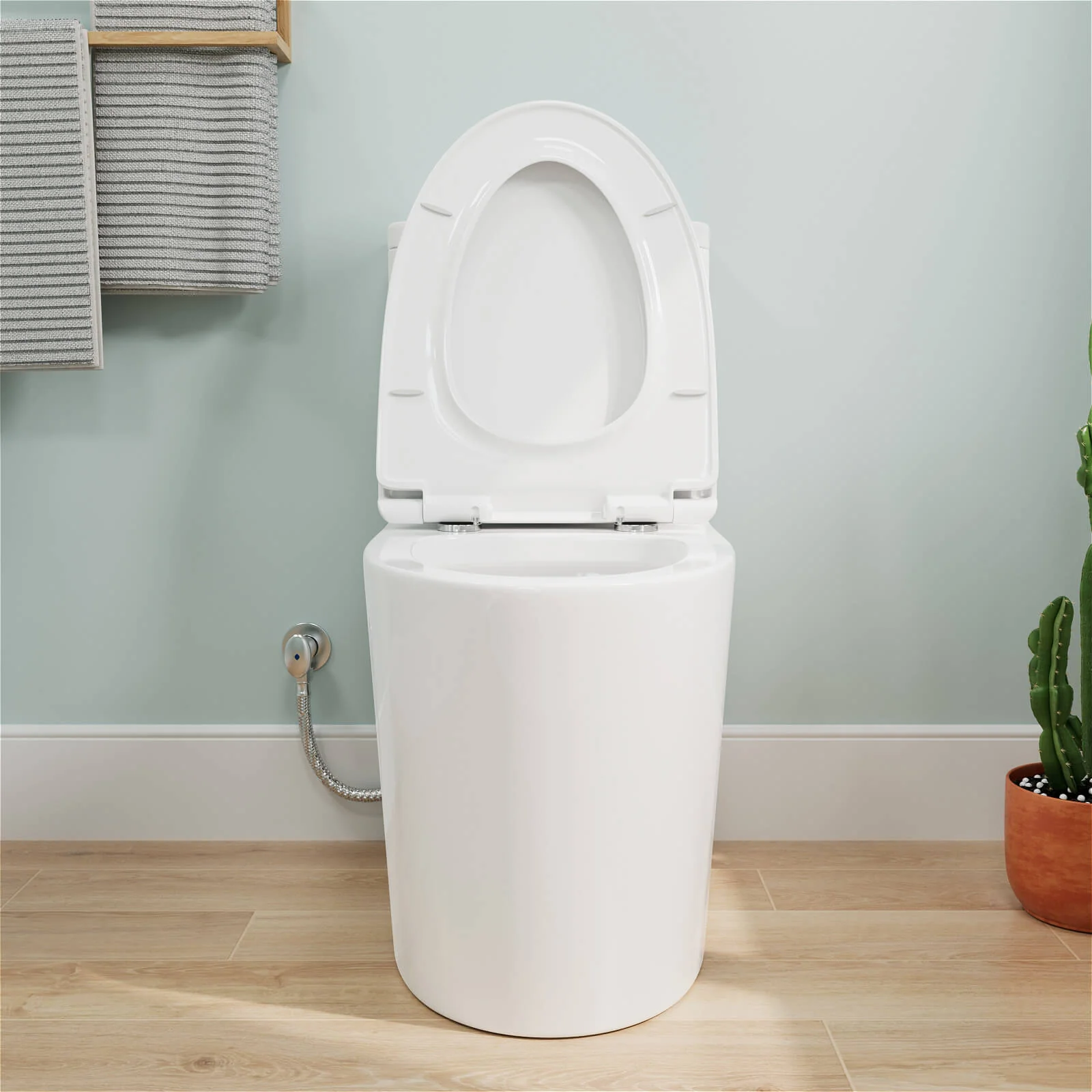 ADA Height One-Piece Toilet 1.0GPF/1.28 GPF Siphon Jet Dual Flushing with Toilet Seat - Image 4