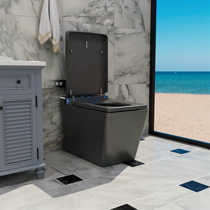 Giving Tree One-Piece Floor-Mounted Square Smart Toilet with Remote Control and Automatic Cover - Image 35