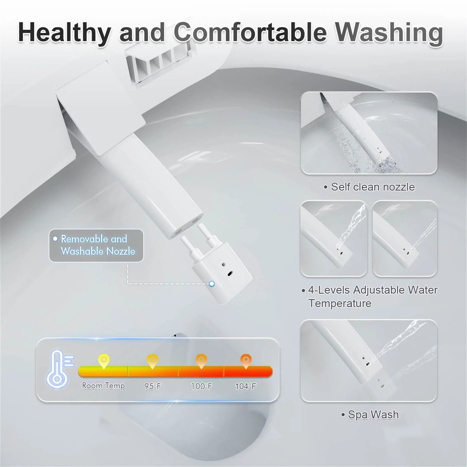 One-Piece Smart Toilet with Heated Seat and Bidet - Image 28