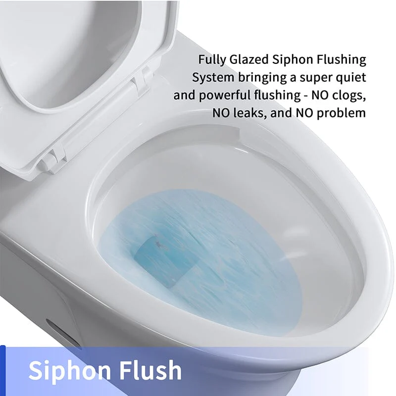 Giving Tree One-Piece Toilet 1.1GPF/1.6 GPF Siphon Jet Dual Flushing with Toilet Seat - Image 10