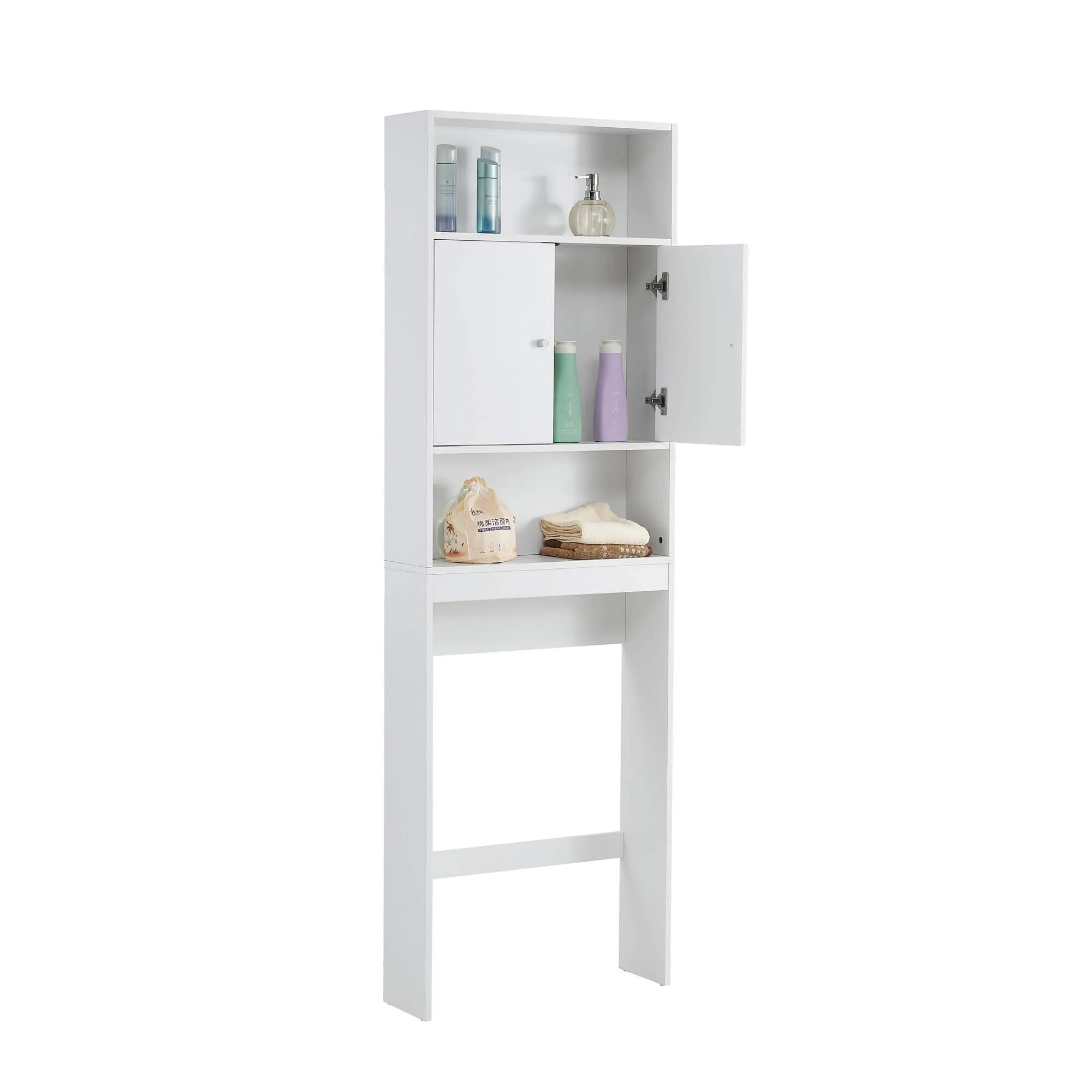 GIVING TREE Over The Toilet Storage Cabinet with Shelf and Double Doors - Image 12