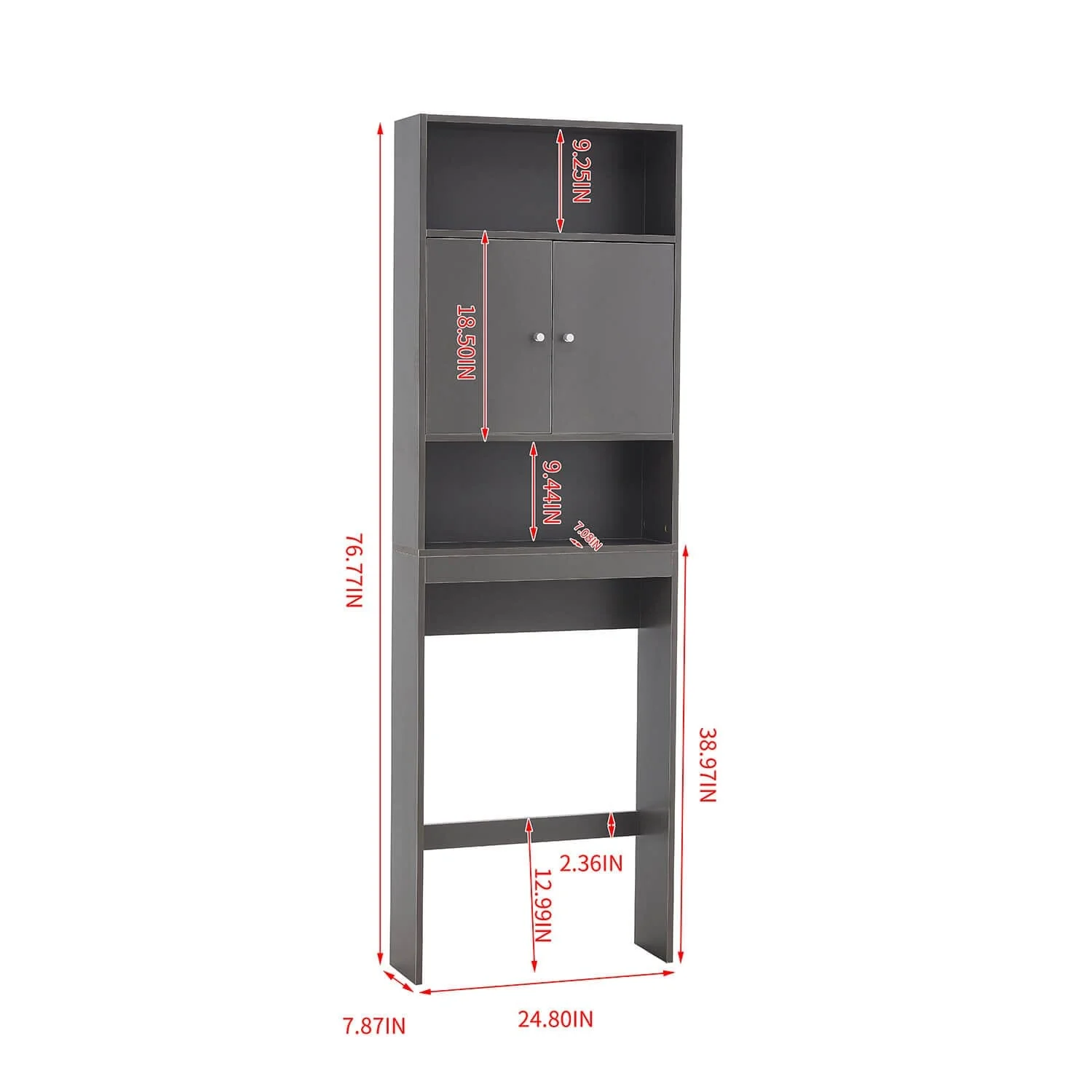 GIVING TREE Over The Toilet Storage Cabinet with Shelf and Double Doors - Image 20