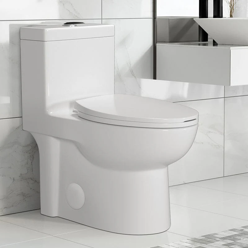 Giving Tree Powerful & Quiet Dual Flush Modern One Piece Toilet with Soft Closing Seat - Image 8