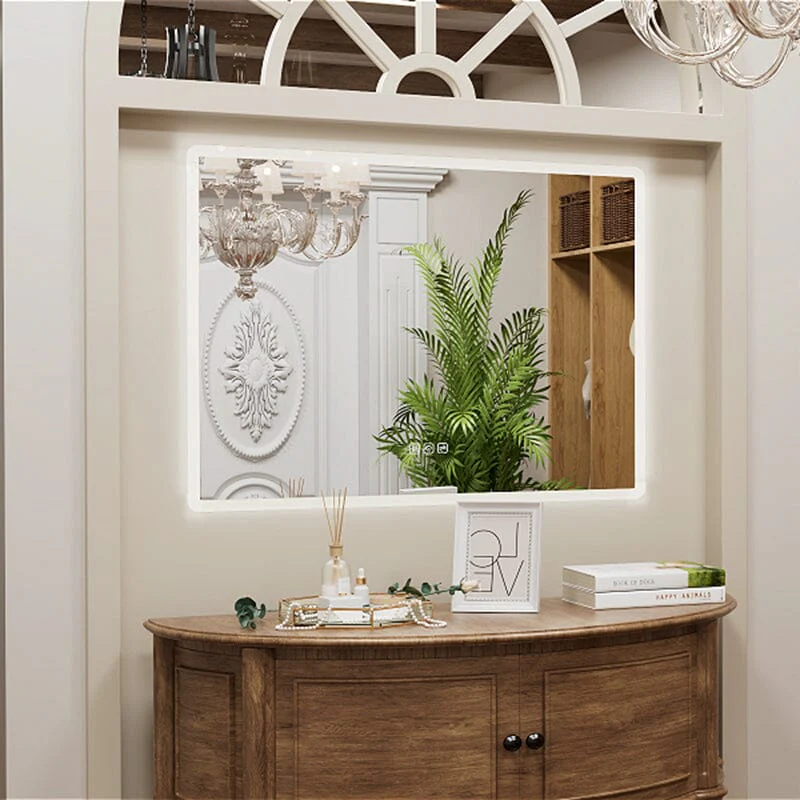 Rounded Corner Frameless Bathroom LED Mirror - Image 4