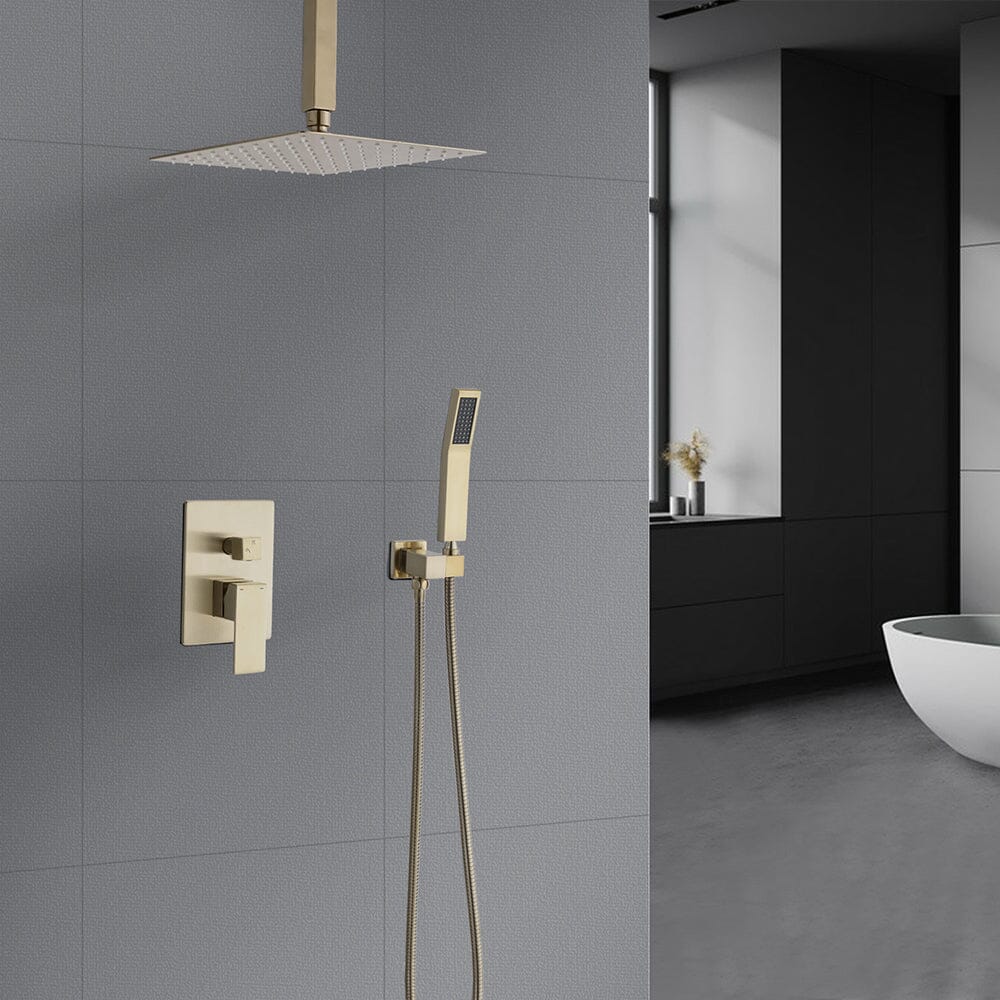 Giving Tree Shower System 2-Spray Patterns Dual Shower Heads with 10 in. Rain Ceiling Mount - Image 26