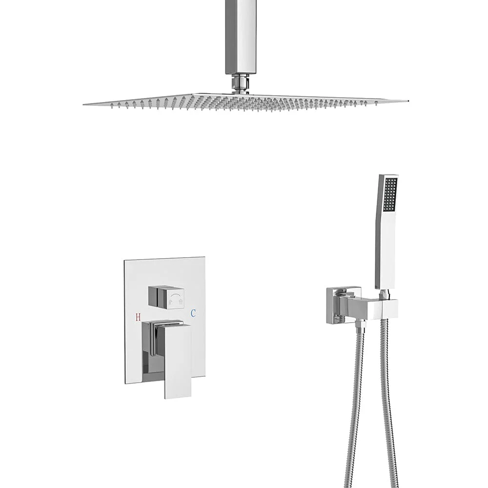 Giving Tree Shower System 2-Spray Patterns Dual Shower Heads with 10 in. Rain Ceiling Mount - Image 4