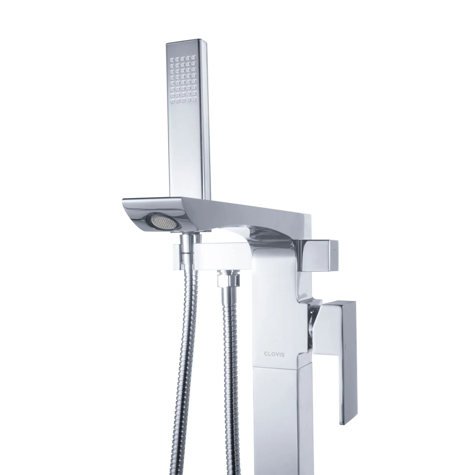 Floor Mounted Freestanding Single Handle Tub Filler Faucet, Chorme Color & Brass Material - Image 5
