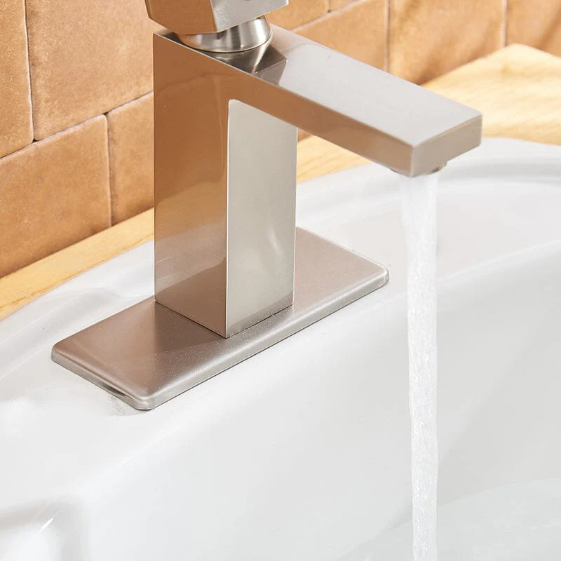 Modern Single Hole Solid Brass Bathroom Sink Faucet with Pop Up Drain - Image 22