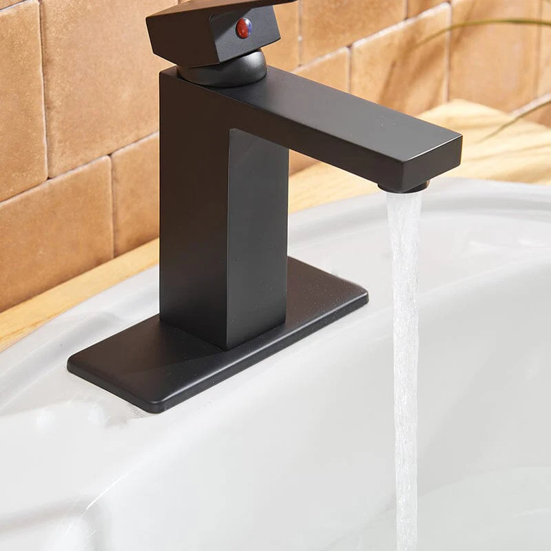 Modern Single Hole Solid Brass Bathroom Sink Faucet with Pop Up Drain - Image 3
