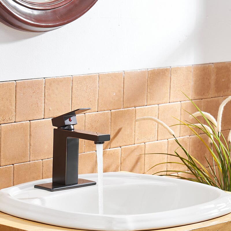 Modern Single Hole Solid Brass Bathroom Sink Faucet with Pop Up Drain - Image 33