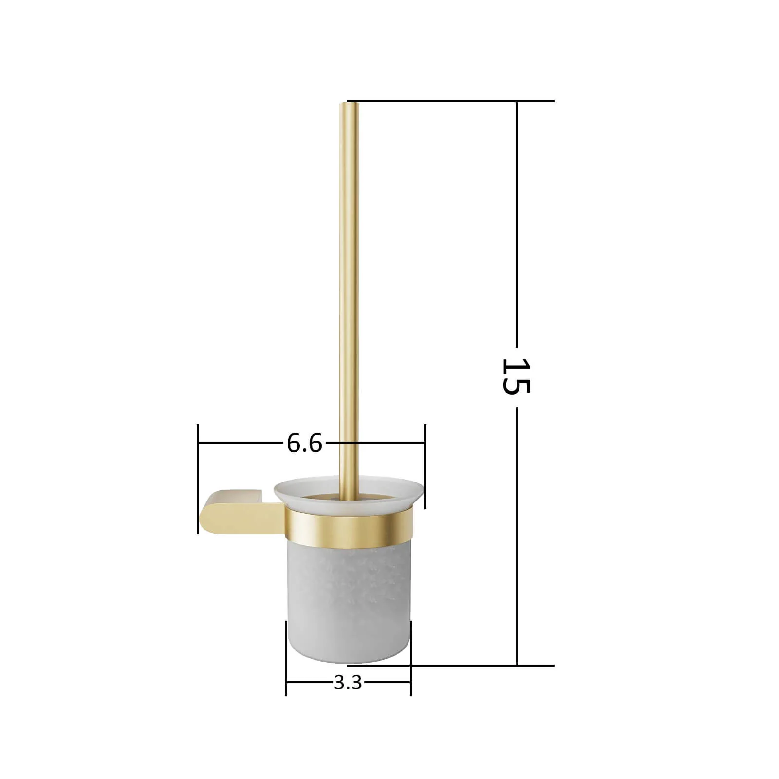 Sleek and Luxurious Wall-Mounted Toilet Brush and Holder - Image 4