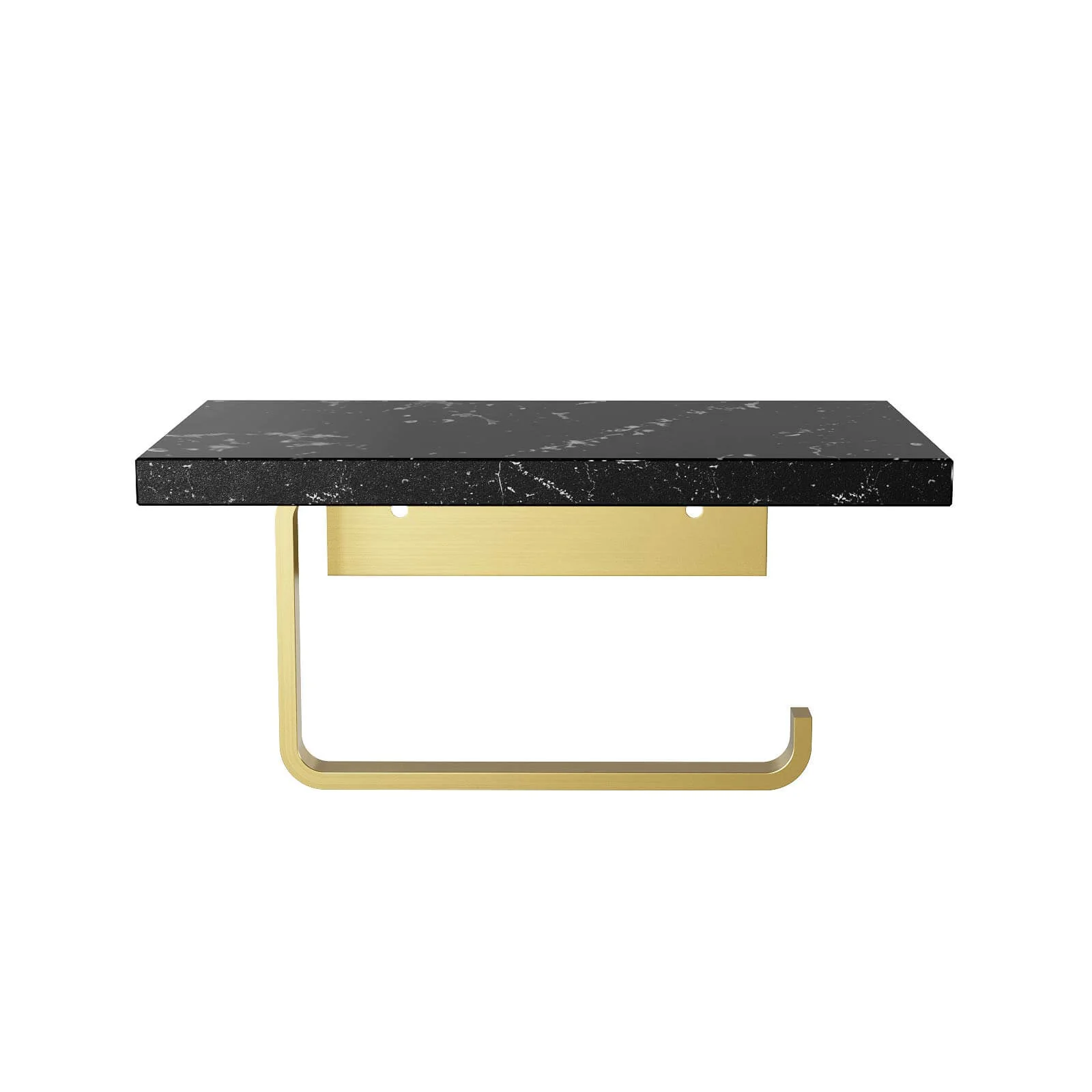 Toilet Paper Holder with Black Natural Marble Shelf - Image 7