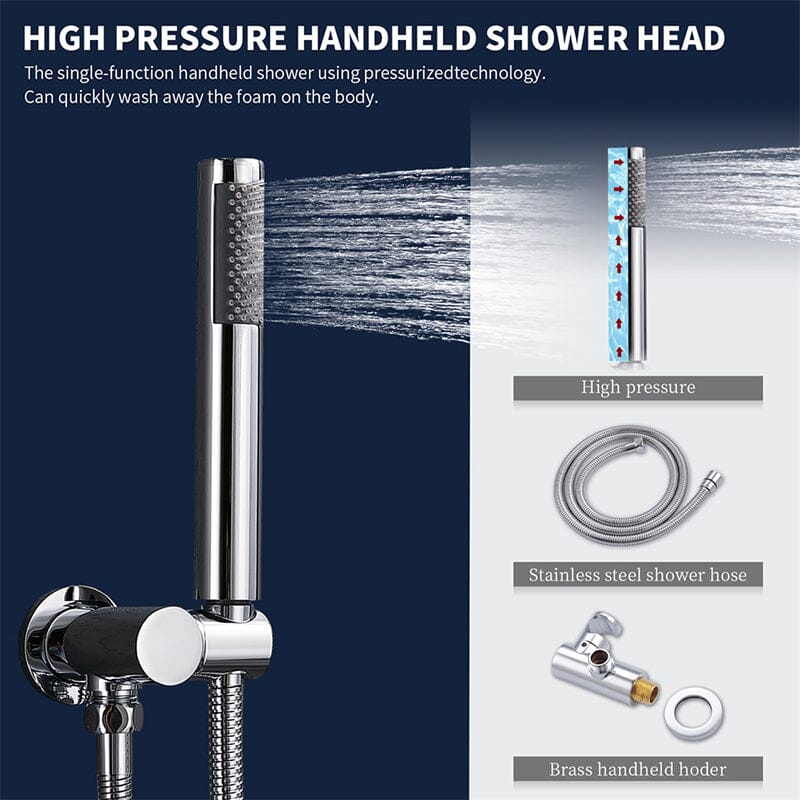 Giving Tree Wall Mounted Shower Set with 10" Round Rainfall Shower Head - Image 21