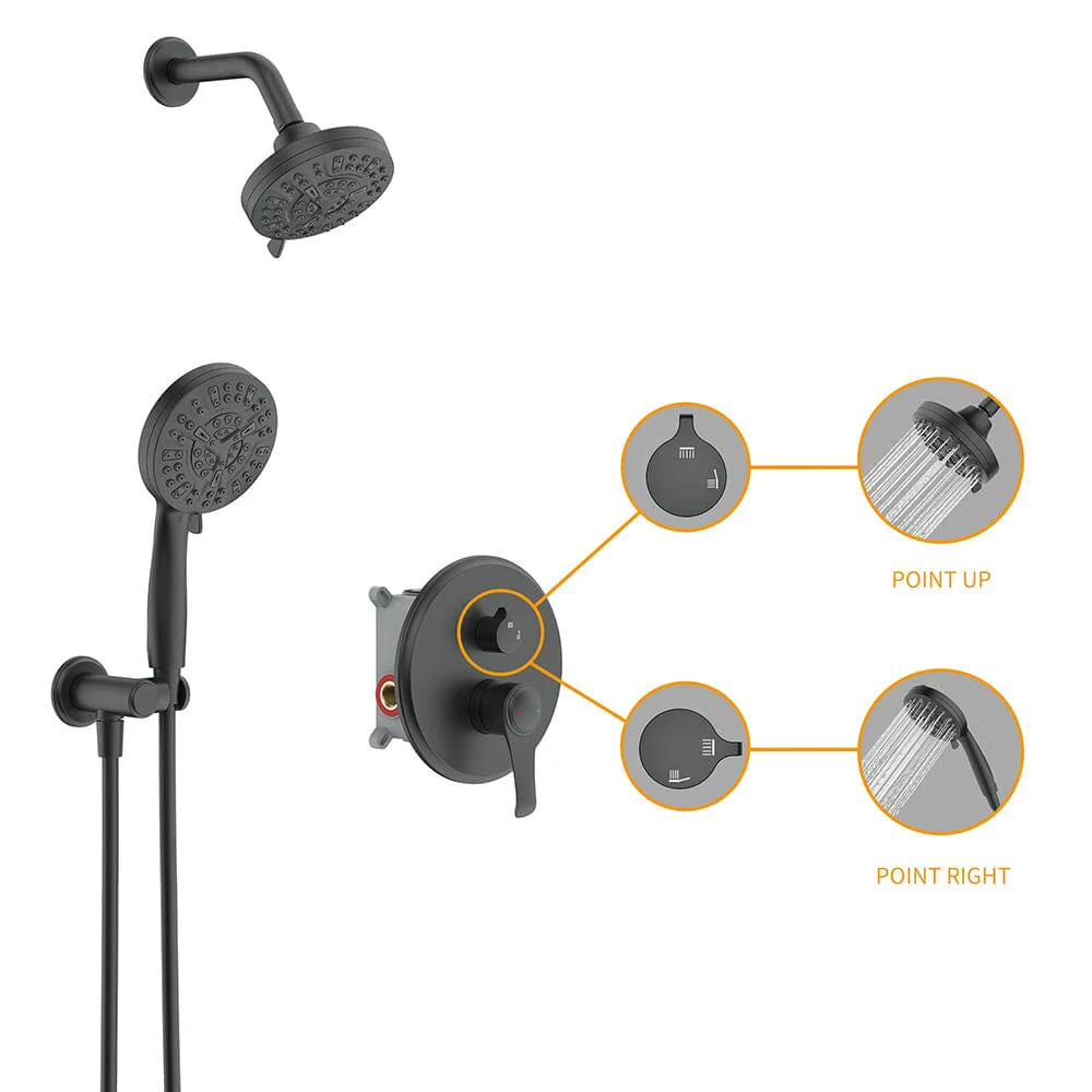 Wall Mounted 14 Spray High Pressure Shower Head and Hand Shower - Image 25